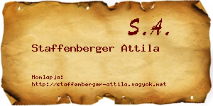 Staffenberger Attila névjegykártya